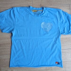 Aviator Nation Blue T-Shirt with Heart